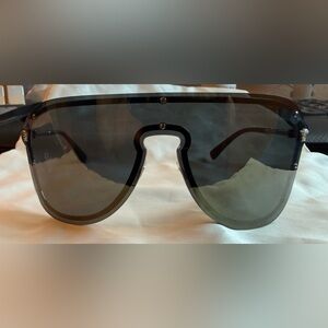 Versace Dark Gray Shield Sunglasses